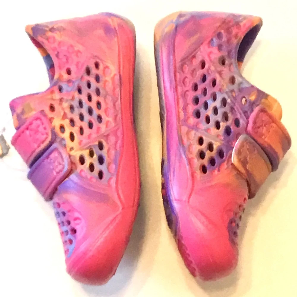 Skechers Kids Cali Shoe Pink Swirl Perforated Foamies Water Friendly Size-6 NEW